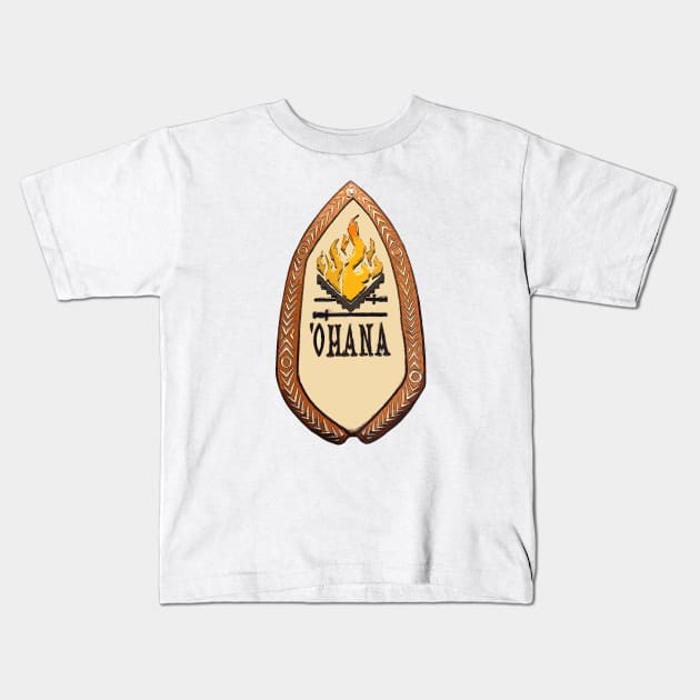 Ohana Restaurant Sign Kids T-Shirt by Tomorrowland Arcade